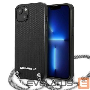 Muud kaubad Karl Lagerfeld  Karl Lagerfeld Leather Textured and Chain Case for iPhone 13 / 14 / 15 6.1" - Black 