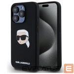 Muud kaubad Karl Lagerfeld  Karl Lagerfeld KLHMP15LSKHPPLK iPhone 15 Pro 6.1" black/black hardcase Silicone Karl Head Print MagSafe 