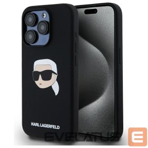 Muud kaubad Karl Lagerfeld  Karl Lagerfeld KLHMP15LSKHPPLK iPhone 15 Pro 6.1" black/black hardcase Silicone Karl Head Print MagSafe 