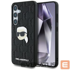 Muud kaubad Karl Lagerfeld  Karl Lagerfeld Leather Monogram Pin Logo Karl Head Samsung Galaxy S25 Case Black 