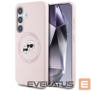 Muud kaubad Karl Lagerfeld  Karl Lagerfeld Silicone Double Heads And Circle MagSafe Samsung Galaxy S25 Case Pink 