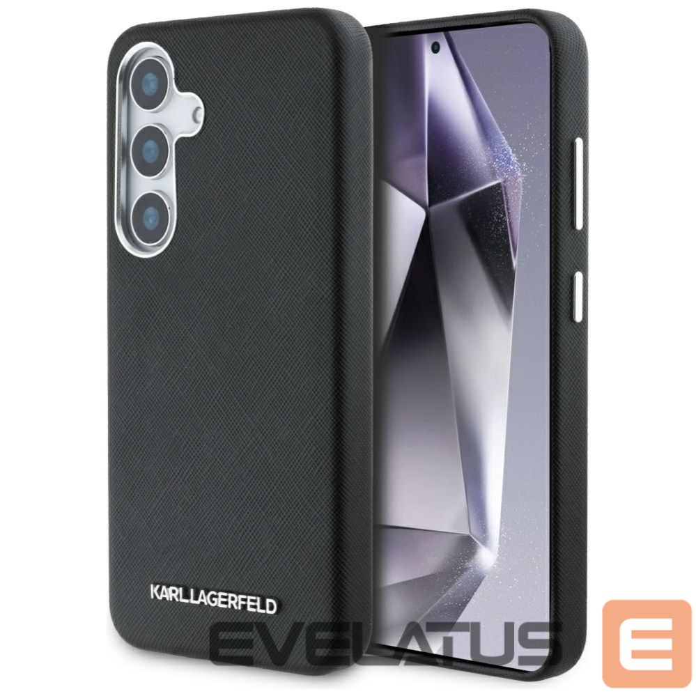 Muud kaubad Karl Lagerfeld Karl Lagerfeld Saffiano Full Wrapped Elongated Metal Logo MagSafe Case for Samsung Galaxy S25 - Black