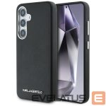 Tagakaaned Karl Lagerfeld  Karl Lagerfeld Saffiano Full Wrapped Elongated Metal Logo MagSafe Case for Samsung Galaxy S25+ - Black 