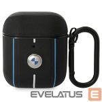 Muud kaubad BMW  BMW Leather Color Lines Case for AirPods 1 / 2 - Black 