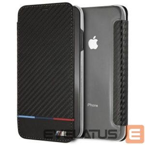 Muud kaubad BMW  BMW Carbon Tricolor Stripe iPhone XS Max Case - Black 