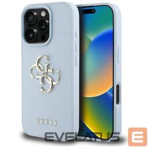 Muud kaubad Guess  Guess Grained Big 4G Logo Small Classic Logo case for iPhone 16 Pro Max - blue 