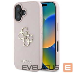 Muud kaubad Guess  Guess Grained Big 4G Logo Small Classic Logo case for iPhone 16 - pink 
