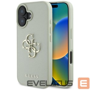 Muud kaubad Guess  Guess Grained Big 4G Logo Small Classic Logo case for iPhone 16 - green 