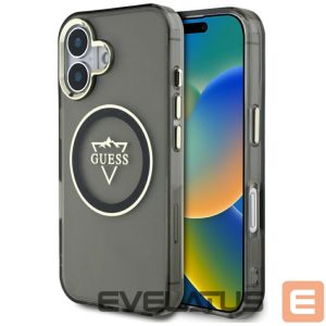 Muud kaubad Guess  Guess IML Metal Mountain Logo MagSafe case for iPhone 16 - black 