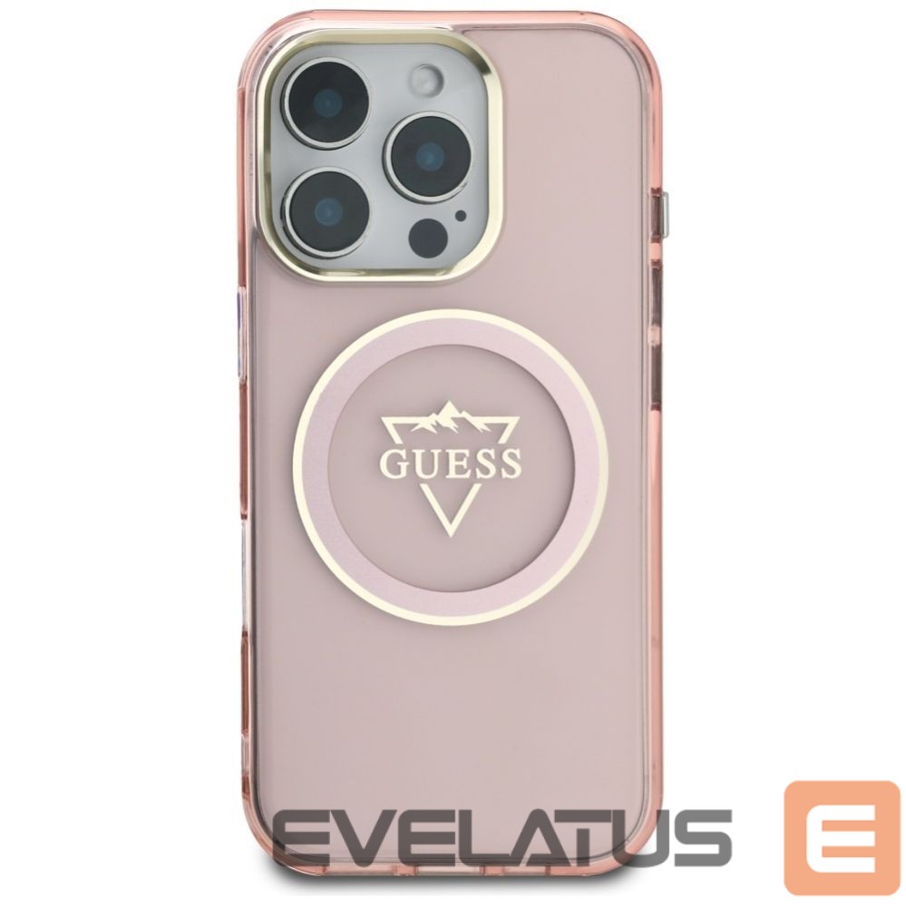 Muud kaubad Guess Guess IML Metal Mountain Logo MagSafe iPhone 16 Pro Max Case - Pink