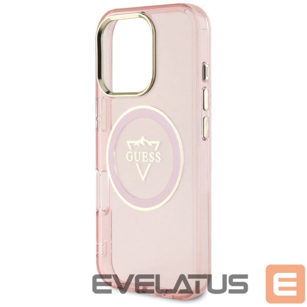 Muud kaubad Guess Guess IML Metal Mountain Logo MagSafe iPhone 16 Pro Max Case - Pink