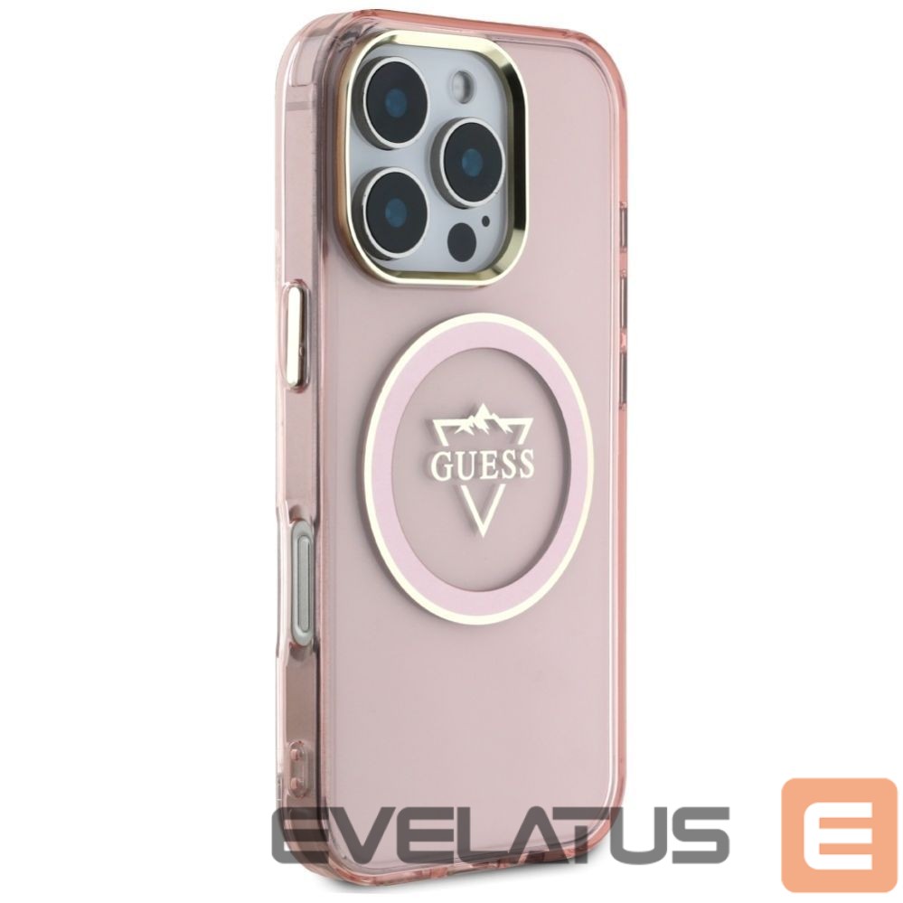 Muud kaubad Guess Guess IML Metal Mountain Logo MagSafe iPhone 16 Pro Max Case - Pink