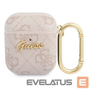 Muud kaubad Guess  Guess 4G Script Metal Collection Case for AirPods 1 / 2 - Pink 
