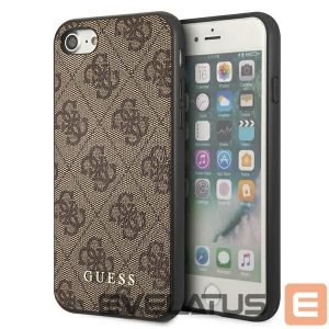 Muud kaubad Guess  Guess 4G Metal Gold Logo Case for iPhone SE 2022 / 2020 / 7 / 8 - Brown 