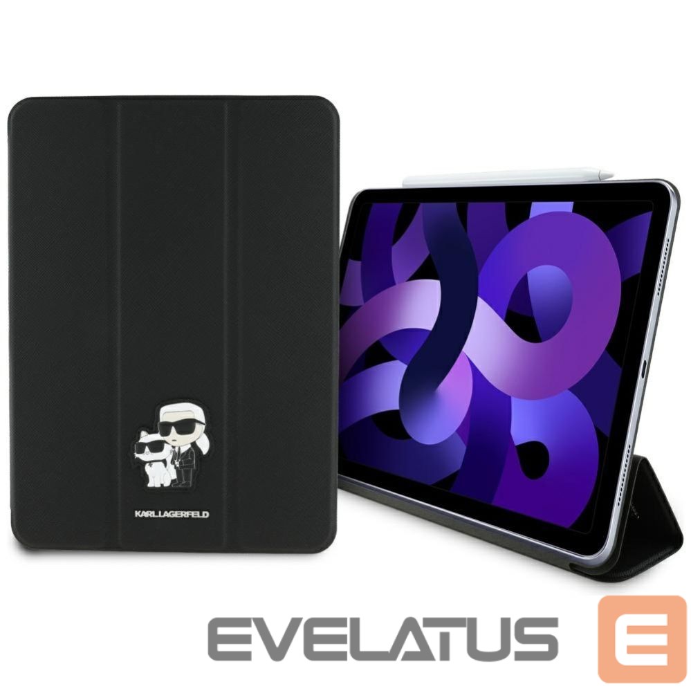 Muud kaubad Karl Lagerfeld Karl Lagerfeld Saffiano Magnetic Karl & Choupette iPad Air 11" 2024 Book Cover Case - Black