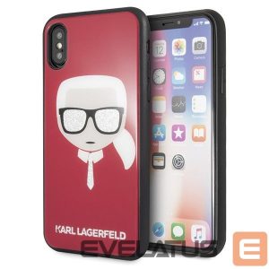 Muud kaubad Karl Lagerfeld  Karl Lagerfeld Iconic Glitter Karl`s Head iPhone X / Xs Case - Red 