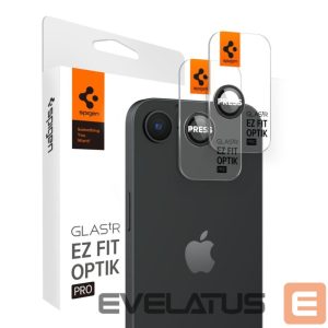 Muud kaubad Spigen  Spigen Optik Pro GLAS.TR "Ez Fit" Camera Cover 2-pack for iPhone 16e / 17e - Black 