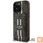 Muud kaubad Guess  Guess 4G Stripes case with Magsafe wallet for iPhone 16 Pro Max brown 