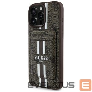 Muud kaubad Guess  Guess 4G Stripes case with Magsafe wallet for iPhone 16 Pro Max brown 