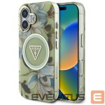 Muud kaubad Guess  Guess Glitter Flowers Triangle Buttons MagSafe case for iPhone 16 green 