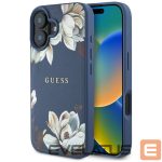 Muud kaubad Guess  Guess Grained Printed Flower Pattern MagSafe case for iPhone 16 blue 