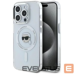 Muud kaubad Karl Lagerfeld  Karl Lagerfeld IML Metal Karl Head MagSafe Case for iPhone 15 Pro White 