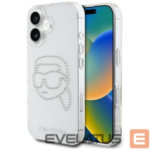 Muud kaubad Karl Lagerfeld  Karl Lagerfeld IML Rhinestones Karl Head Case for iPhone 16 Clear 