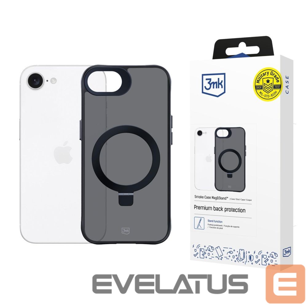 Muud kaubad 3MK 3mk Smoke Case Mag&Stand for Apple iPhone 16E - black