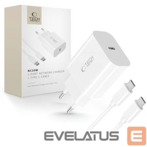 Muud kaubad Tech-Protect  Tech-Protect NC20W PD20W USB-C wall charger with USB-C cable - white 