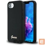 Muud kaubad Guess  Guess Silicone Script Metal Logo MagSafe iPhone 16e Case - Black 