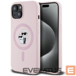 Muud kaubad Karl Lagerfeld  Karl Lagerfeld Silicone Karl&Choupette MagSafe iPhone 15 Case - Pink 