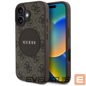 Muud kaubad Guess  Guess 4G Circle Classic Logo MagSafe case for iPhone 16 - brown 