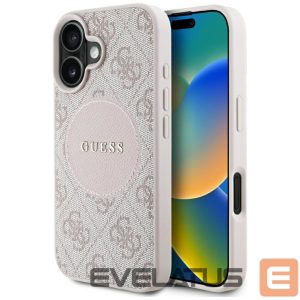 Muud kaubad Guess  Guess 4G Circle Classic Logo MagSafe iPhone 16 Case - Pink 
