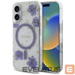Muud kaubad Guess  Guess Resin Flowers Glitter MagSafe case for iPhone 16 - purple 