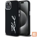 Muud kaubad Karl Lagerfeld  Karl Lagerfeld Silicone Metal Script Logo iPhone 15 Case - Black 