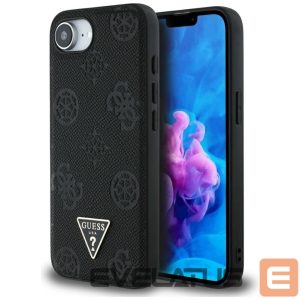 Muud kaubad Guess  Guess Grained Hot Stamp Peony Triangle Logo MagSafe Case for iPhone 16e - Black 