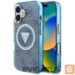 Muud kaubad Guess  Guess IML Metal Glitter 4G Circle Triangle MagSafe Case for iPhone 16 - Blue 