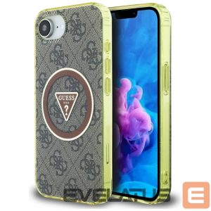 Muud kaubad Guess  Guess IML Metal Glitter 4G Circle Triangle MagSafe case for iPhone 16e - brown 
