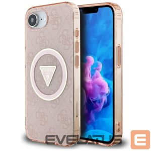 Muud kaubad Guess  Guess IML Metal Glitter 4G Circle Triangle MagSafe case for iPhone 16e - pink 