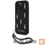 Muud kaubad Karl Lagerfeld  Karl Lagerfeld Saffiano Crystals w/Chain iPhone 16 Pro Case - Black 