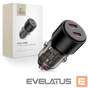 Muud kaubad Tech-Protect  CC03 2-port PD100W car charger - black 