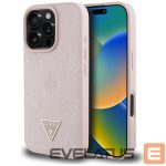 Muud kaubad Guess  Guess Grained Hot Stamp Peony Triangle Logo MagSafe iPhone 16 Pro Case - Pink 