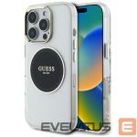 Tagakaaned Guess  Guess IML Metal Colored Circle Classic Logo MagSafe Case for iPhone 16 Pro Max - Black 