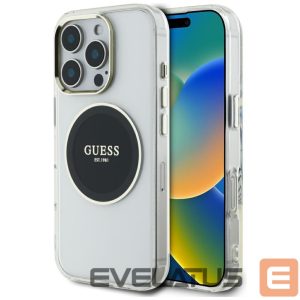 Muud kaubad Guess  Guess IML Metal Colored Circle Classic Logo MagSafe Case for iPhone 16 Pro Max - Black 