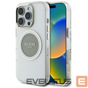 Muud kaubad Guess  Guess IML Metal Colored Circle Classic Logo MagSafe case for iPhone 16 Pro Max - gray 