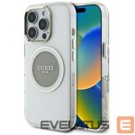 Muud kaubad Guess  Guess IML Metal Colored Circle Classic Logo MagSafe case for iPhone 16 Pro - gray 