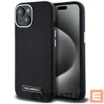 Tagakaaned Karl Lagerfeld  Karl Lagerfeld FW Metal Plate MagSafe iPhone 15 Case - Black 