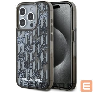 Muud kaubad Karl Lagerfeld  Karl Lagerfeld Liquide Glitter Monogram Gradient iPhone 15 Pro Max Case - Black 