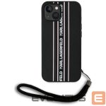Muud kaubad Karl Lagerfeld  Karl Lagerfeld Saffiano Athleisure Stripes Cord iPhone 15 Case - Pink 