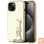 Muud kaubad Karl Lagerfeld  Karl Lagerfeld Wrinkled Metal Signature iPhone 15 Case - Gold 